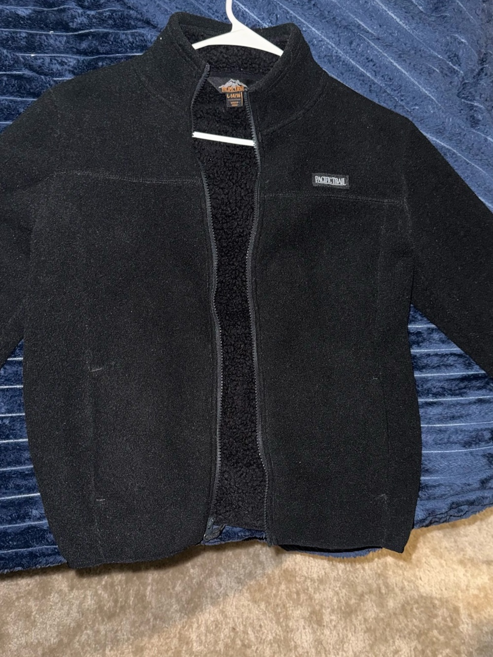 Pacific Trail Black Men's Full-Zip Sherpa-Lined Jacket